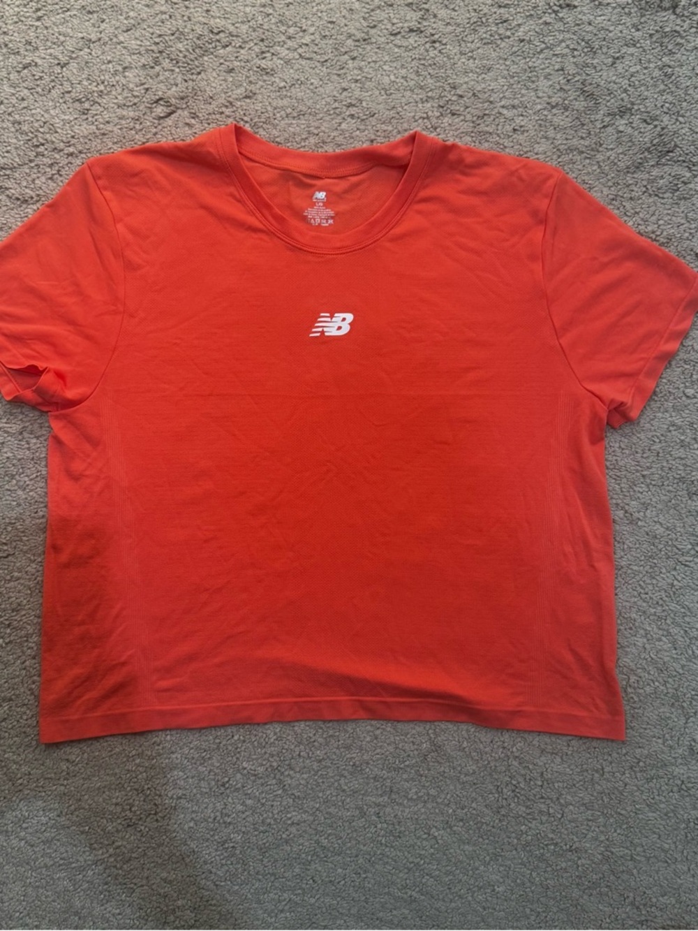 New Balance Orange Short Sleeve Logo Tee